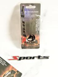 Chữ nổi Sport dán  trang trí xe ô tô, loại kim loại